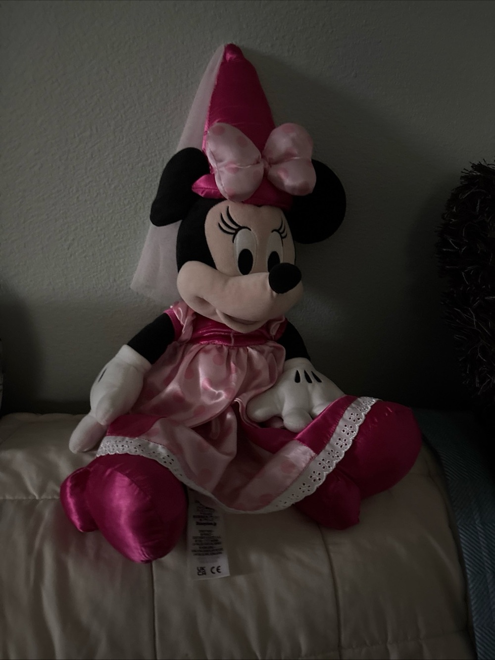 Disney Pink and Black Minnie Mouse Princess Plush Doll - Picture 10 of 11